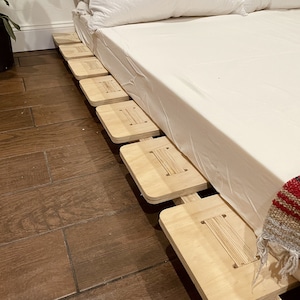 Handmade Wooden Low Profile Platform Bed Frame image 7