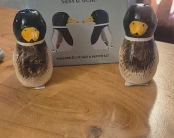 Mallard Duck Salt and Pepper Shakers Kitchenware Set