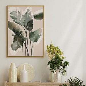 GREEN LEAVES DECOR | wall art, painting, art print, canvas wall art, abstract art, modern wallart, natural art, oil painting, kids room art