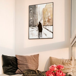 LOVELY COUPLE  | wall art, painting, art print, canvas art, abstract art, modern art, art prints, oil painting, bedroom wall art, artwork