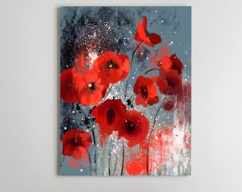 Red poppies - Unique Graphic Design by IntericoShop - Perfect gift