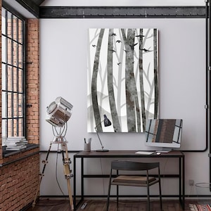 FLOCK OF BIRDS | wall art, painting, art print, canvas wall art, abstract art, abstract painting, modern wall art, oil painting, kitchen art