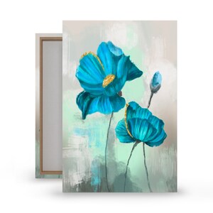 BLUE WALL ART | wall art, painting, art print, canvas wall art, abstract art, abstract painting, modern wall art, oil painting, kitchen art