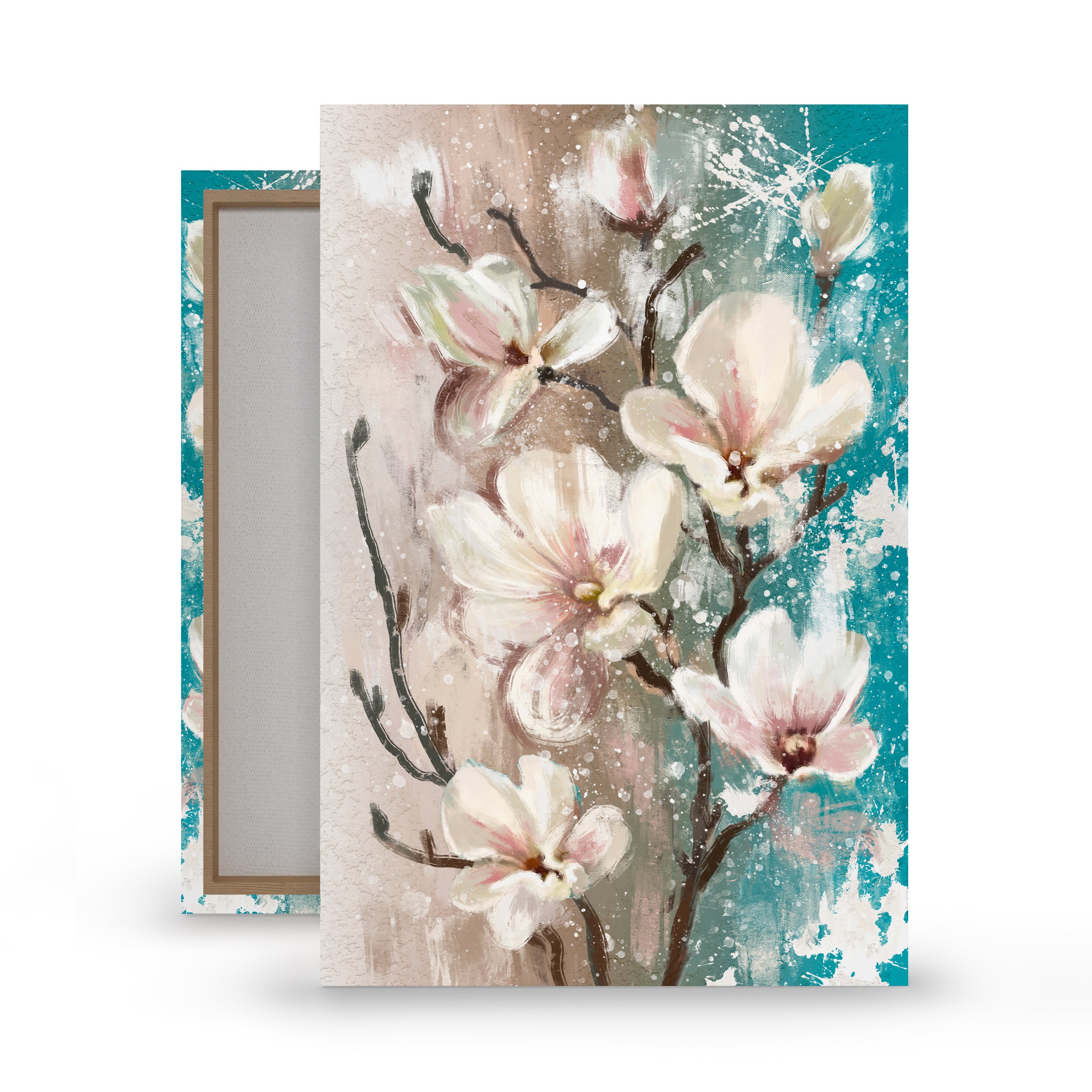 Daktenn Wandbild Blumen – Gerahmte Leinwand 45,7 X 61 Cm, Wasserdicht Für Bad & Wohnzimmer