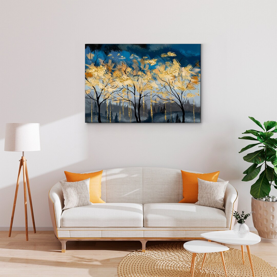 EAHunt Wandbild Mit Blumen & Schmetterlingen – 60 X 60 Cm, Handbemalt Auf Leinwand, Fertig Zum Aufhängen