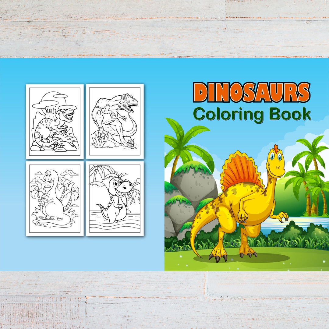 Dinosaurs Coloring Book, Coloring Book for Kids, Dinosaurs Coloring ...