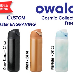 Custom Owala® Freesip® 24oz Leak Proof Water Bottle With Straw Personalized  With Text / Image/ Logo 3 in 1 Drinkware Tumbler Fully Customize 