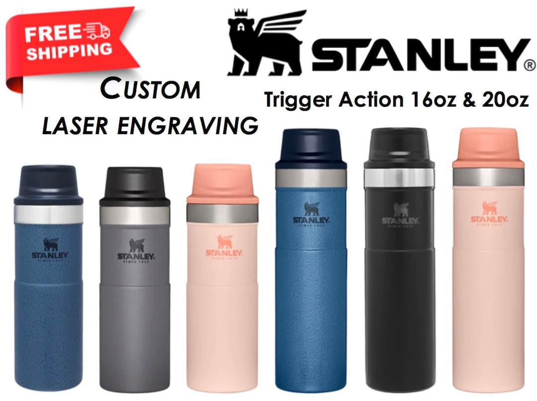 Stanley Custom Engraved 16oz Trigger-action Leakproof Travel Mug 