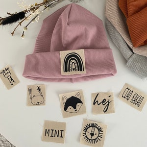 Hipster Beanie Beanie Kindermütze Übergangsmütze Sommer Mütze personalisiert Frühling Bild 2