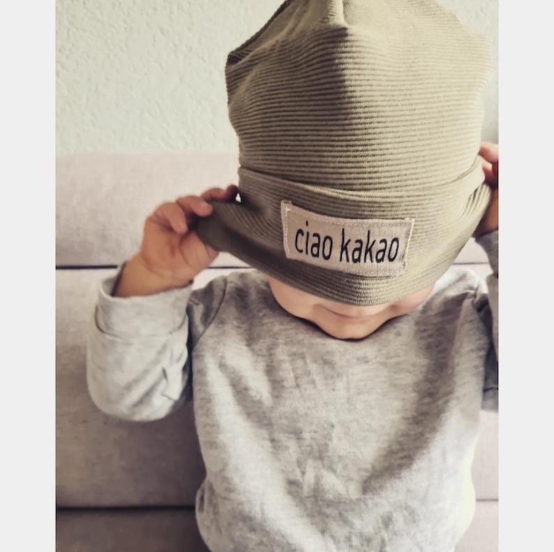 Hipster Beanie Beanie Kindermütze Übergangsmütze Sommer Mütze personalisiert Frühling Bild 6