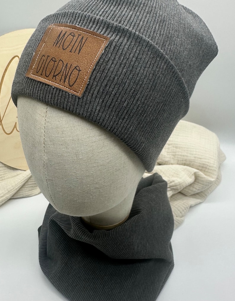 Hipster Beanie Beanie Kindermütze Übergangsmütze Sommer Mütze personalisiert Frühling Bild 8