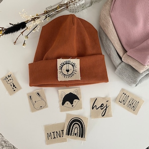 Hipster Beanie Beanie Kindermütze Übergangsmütze Sommer Mütze personalisiert Frühling Bild 1