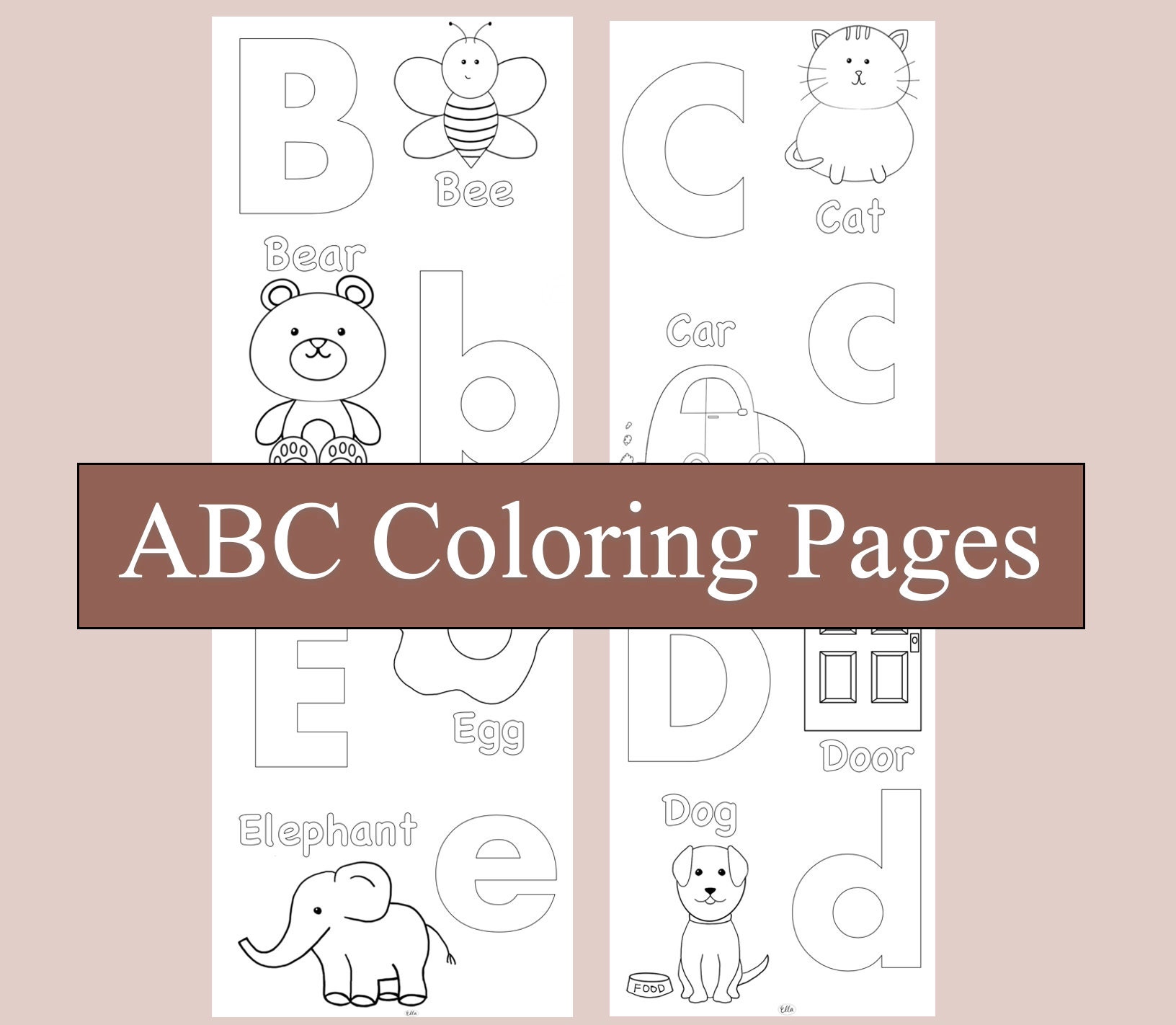 Pre K Coloring Pages Alphabets - Il Fullxfull.3942030903 Qcmr 