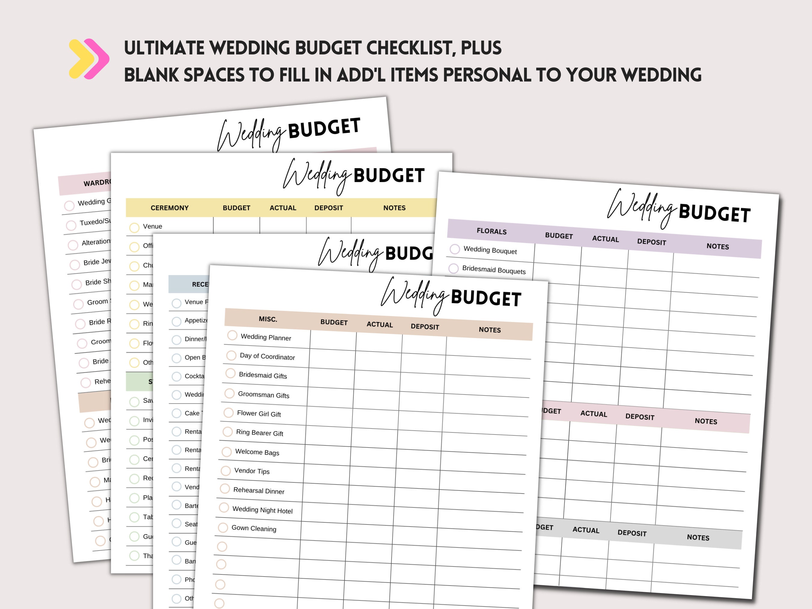 Wedding Budget Printable Wedding Budget Template Printable Wedding Wedding Budget Printable Wedding Budget Template Printable Wedding
