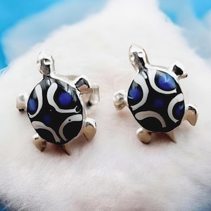 925 Sterling Silver Tiny Turtle Earrings – Cute Push-Back Studs, Minimalist Ocean Jewelry Gift, Dainty Birthday Or Christmas Present 2108