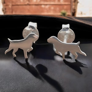 Dog Push Back Earrings, Stylish 925 Sterling Silver Studs for Fun Fashion Statements, Great Gift for Dog Moms, Pet Lover Present 2119