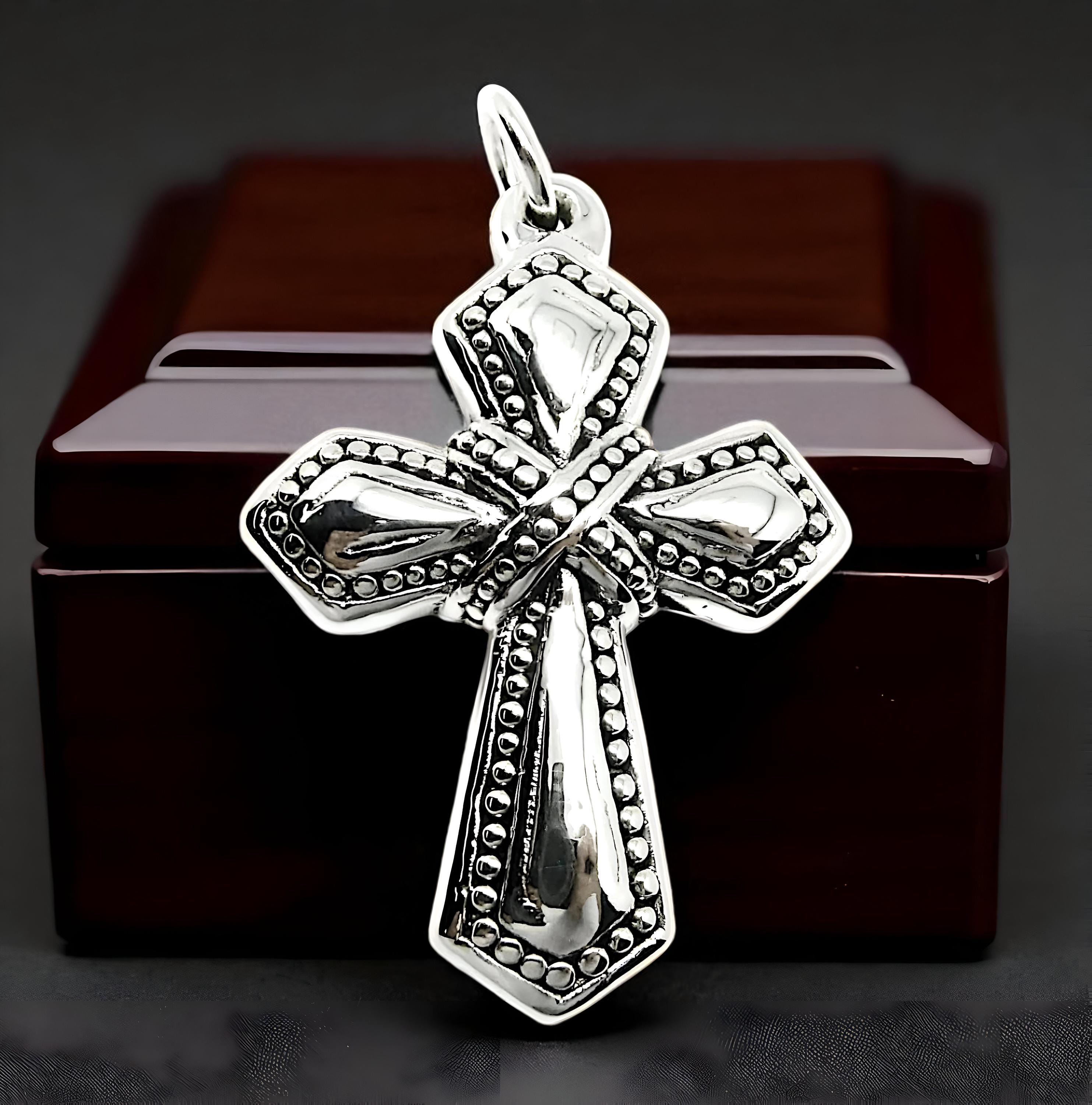 925 Sterling Silver X Cross Pendant: Lightweight Religious Jewelry ...