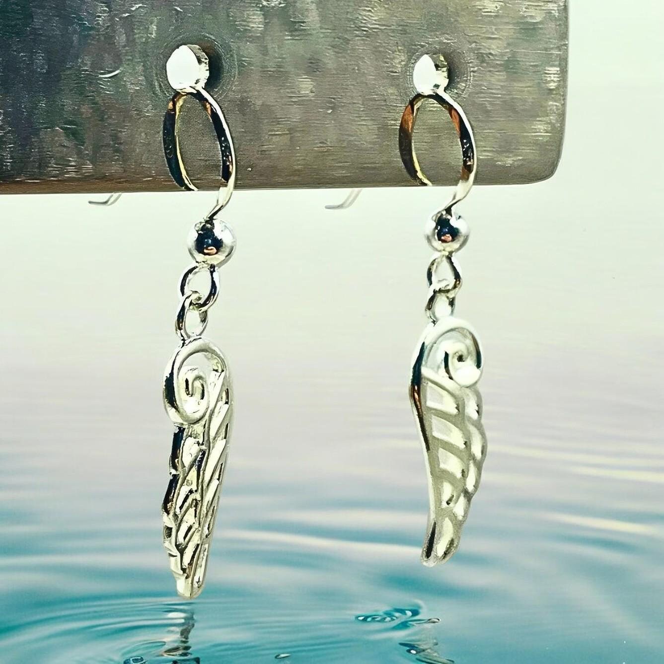 [wingbling] 925Silver☆Aliche-to-way Earrings 925 Sterling Silver Wings Hook Earrings, Chic Wing-shaped