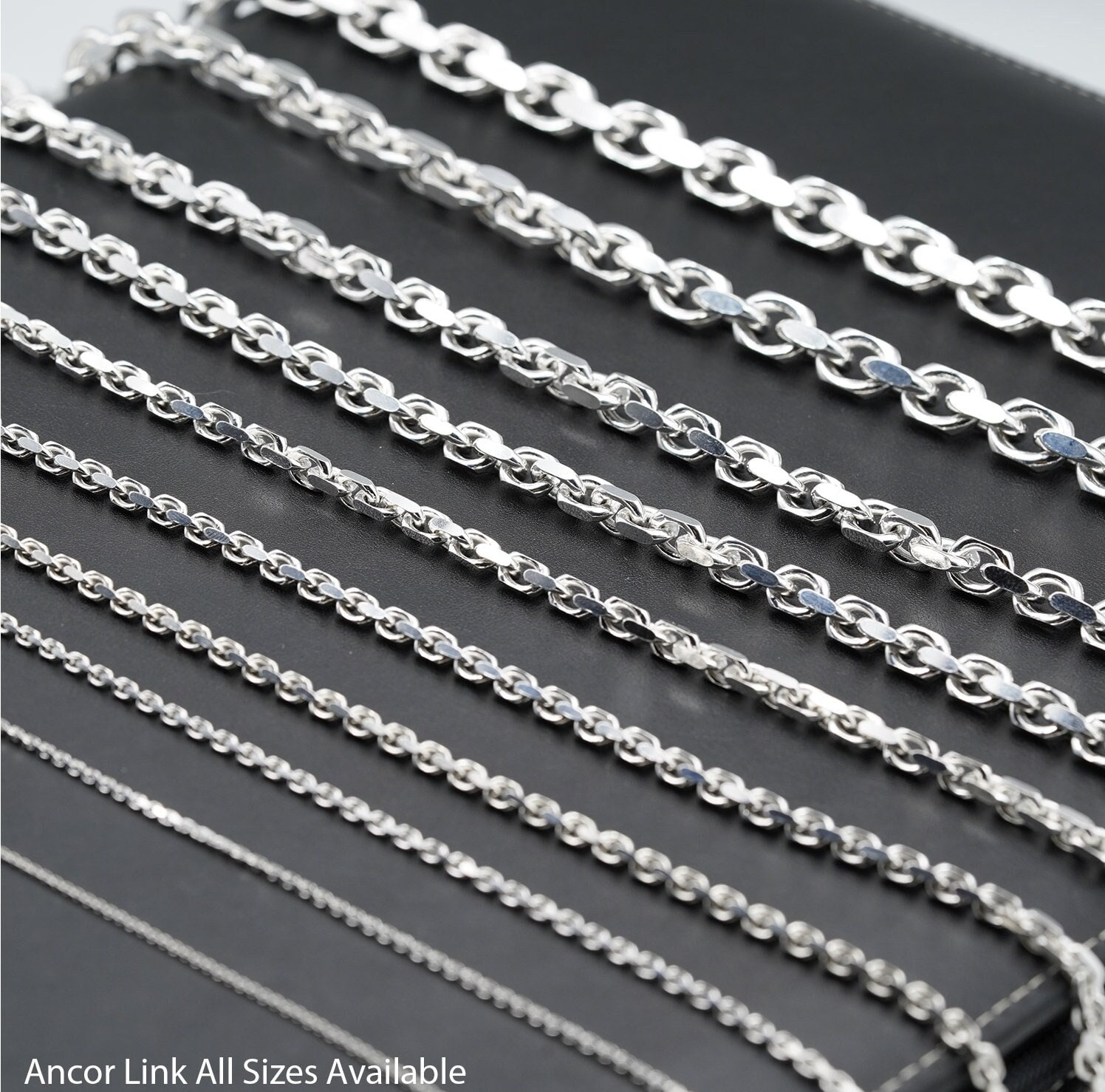 Sterling Silver Anchor Chain Necklace: Italian Maritime Jewelry - Etsy