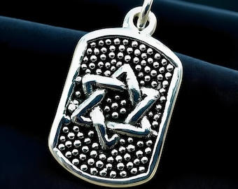 925 Sterling Silver Star of David Pendant: Lightweight Hanukkah Jewelry, Optional Adjustable Chain 1185