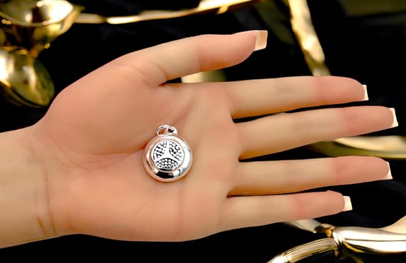 Mercedes Emblem Pendant - 925 Sterling Silver Necklace