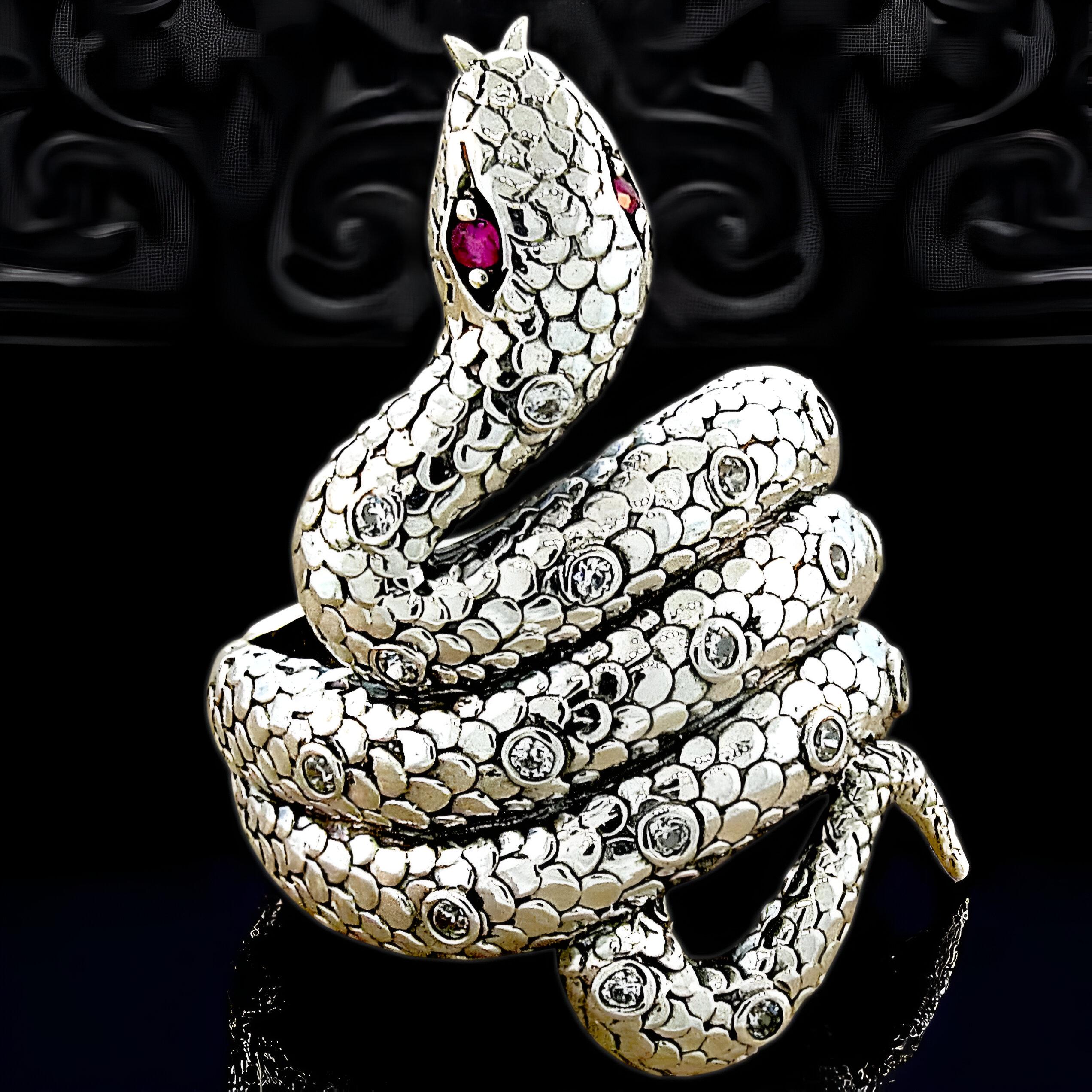 925 Snake Ring - Etsy
