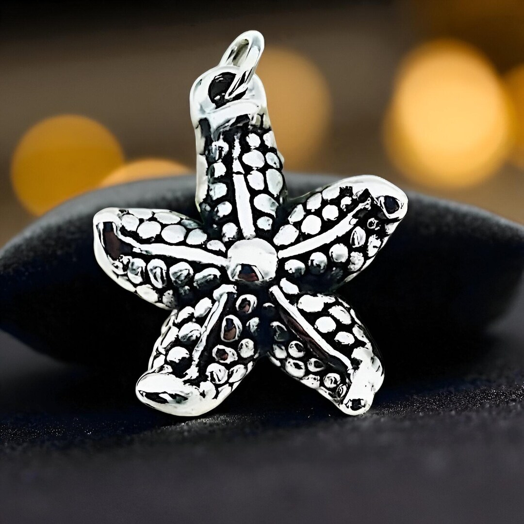 925 Sterling Silver Starfish Pendant Necklace: Lightweight Ocean ...