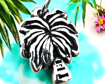 925 Sterling Silver Palm Tree Pendant Beach Jewelry Adjustable Chain Option 1507