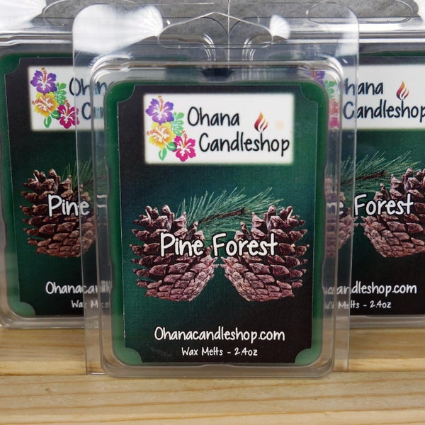 Pine Forest Scented Wax Melts, Wood Scented, Pine Scented Wax Melts, Strong Scented, Long Lasting Wax Melts, Ohana Candleshop