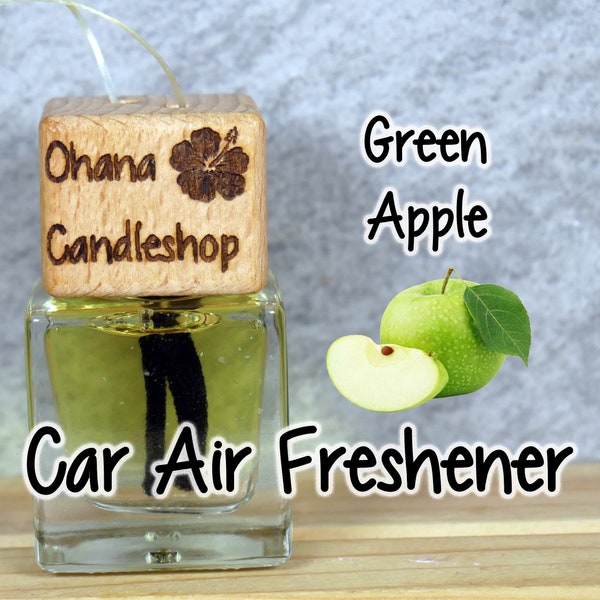 Green Apple Air Freshener, Car Air Freshener, Apple Scented, Sour Apple Scented, Strong Scented, Long Lasting, Ohana Candleshop