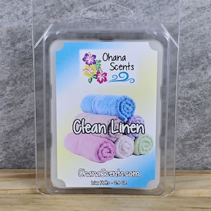 Clean Linen Scented Wax Melts, Laundry Scented, Fresh Laundry, Fresh Linen, Clean Laundry, Strong Scented, Ohana Scents