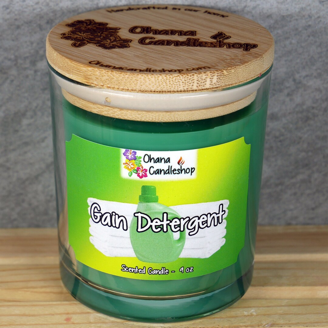9oz Gain Detergent Scented Candle, Clean Linen Candle, Gain Candle, Soy