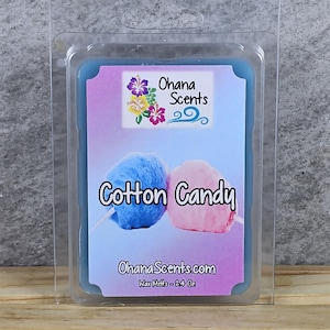 Cotton Candy Scented Wax Melts, Fairgrounds Scented, Cloud Candy, Carnival Candy, Long Lasting Wax Melts, Strong Scented - Ohana Scents