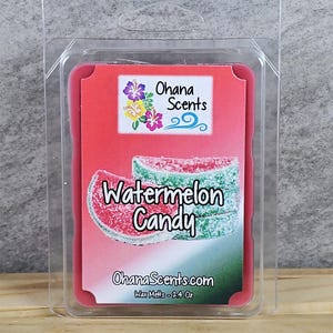 Watermelon Candy Scented Wax Melts, Watermelon Wax Melts, Watermelon Scented, Strong Scented Wax Melts, Long Lasting, Ohana Scents