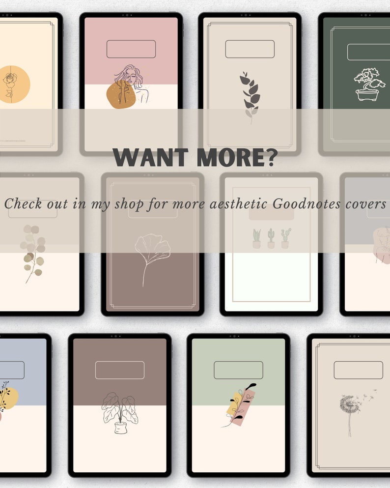 Customizable Goodnotes Notebook Covers Digital Notebook Etsy
