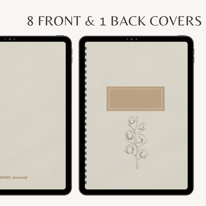 Digital Leather Goodnotes Notebook Cover Botanical Edition Etsy