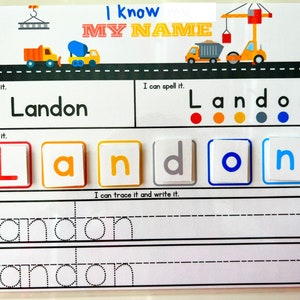 Dry Erase Name Mat, I Know My Name Learning Mat, Name Tracing Mat, Custom Name Mat, Preschool, Toddlers Learning, Montessori, Learning Fun