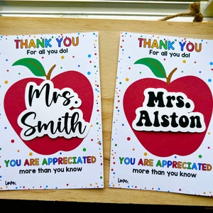 Custom Teacher Appreciation Sticker, Teacher Appreciation Gift, Teacher Sticker, Teacher Gift, Personalized Teacher Gift, Educator Gift