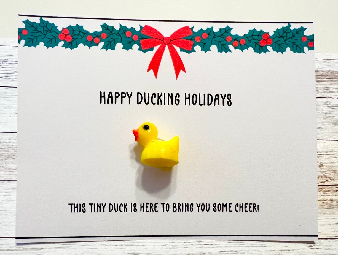 Holiday Duck Gag Gift Gag Gifts Stocking Stuffer Funny Etsy