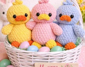 Easter Crochet Duck Pattern | Plush Amigurumi Duck | PDF Crochet Pattern| Amigurumi Pattern