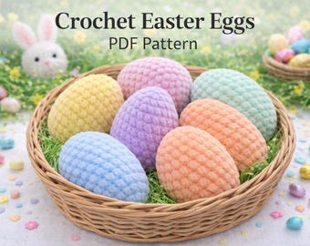 Crochet Easter Eggs PDF Pattern | Amigurumi Egg Pattern | Easter Crochet Decor | Plush Crochet Pattern | Easter Crochet Pattern