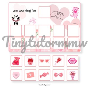 Valentine special token board/Token Economy/Reward Chart/Special education - digital product
