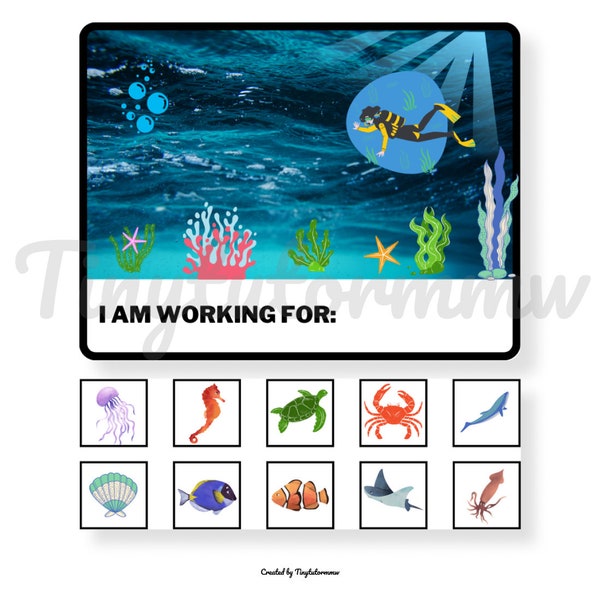 Underwater Theme Token Board/Token Economy/Reward Chart/Special education - digital product