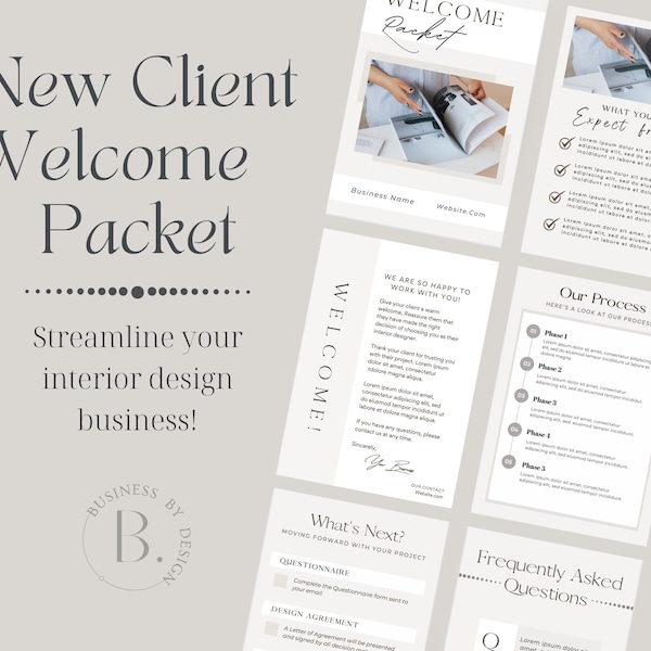 Client Welcome Packet for Interior Designers Template  New Client Packet Interior Design Business Templates New Client Pack