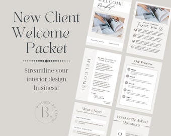 Client Welcome Packet for Interior Designers Template  New Client Packet Interior Design Business Templates New Client Pack