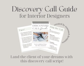 Discovery Call Script for Interior Designers, Discovery Call Guide for Interior Designers, New Client Phone Call, Initial Phone Call