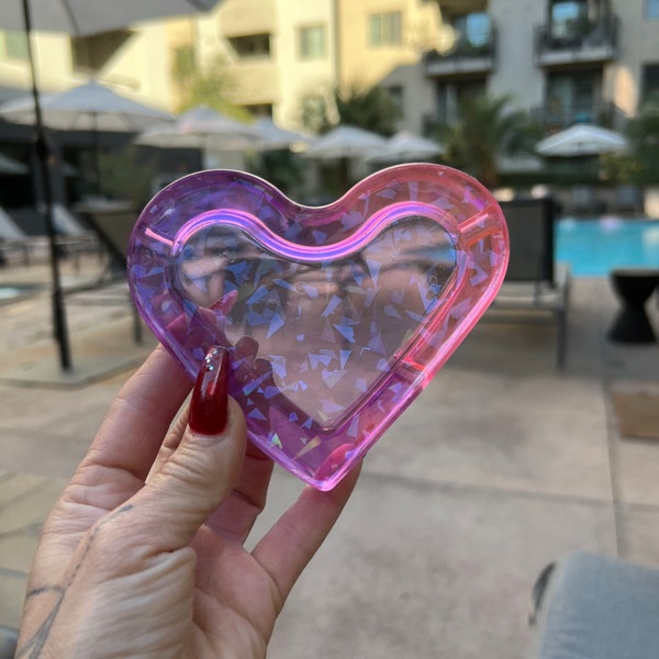 Resin Heart Ashtray Etsy