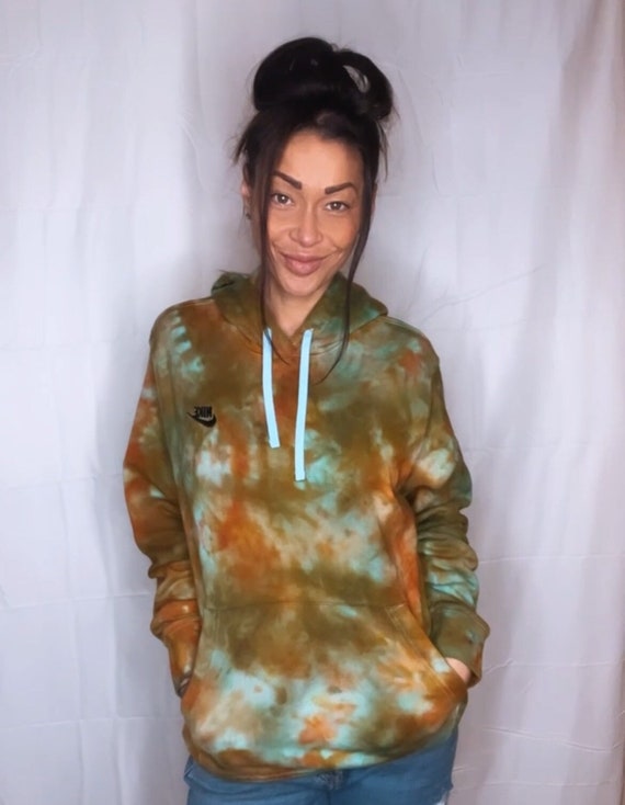 orange and green nike hoodie