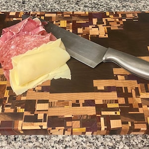 Chaos end grain cutting board, black walnut end grain, custom one of a kind, butcher block, end grain butcher block, gift dad, housewarming
