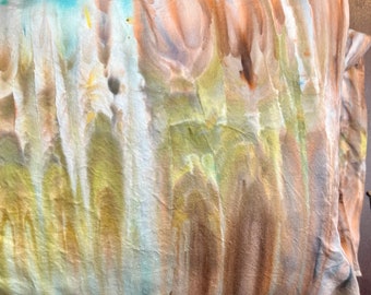 Jogo de cama tie-dye - Luxuosas fronhas de algodão com 400 fios tingidas à mão - Jogo de cama artístico - 2 fronhas tamanho king